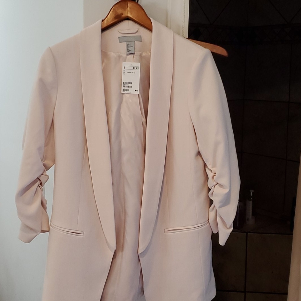 Blush pink blazer